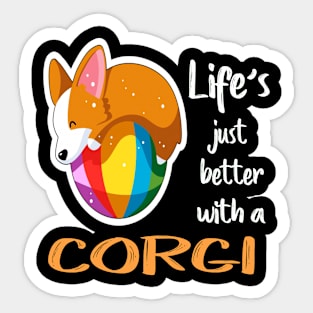 Life'S Just Better With a Corgi (209) Sticker